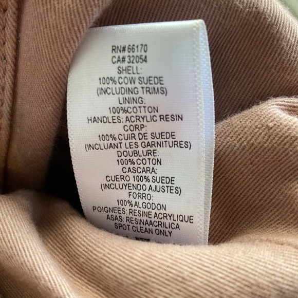 Suede Anthropologie pale pink purse - Picture 6 of 12